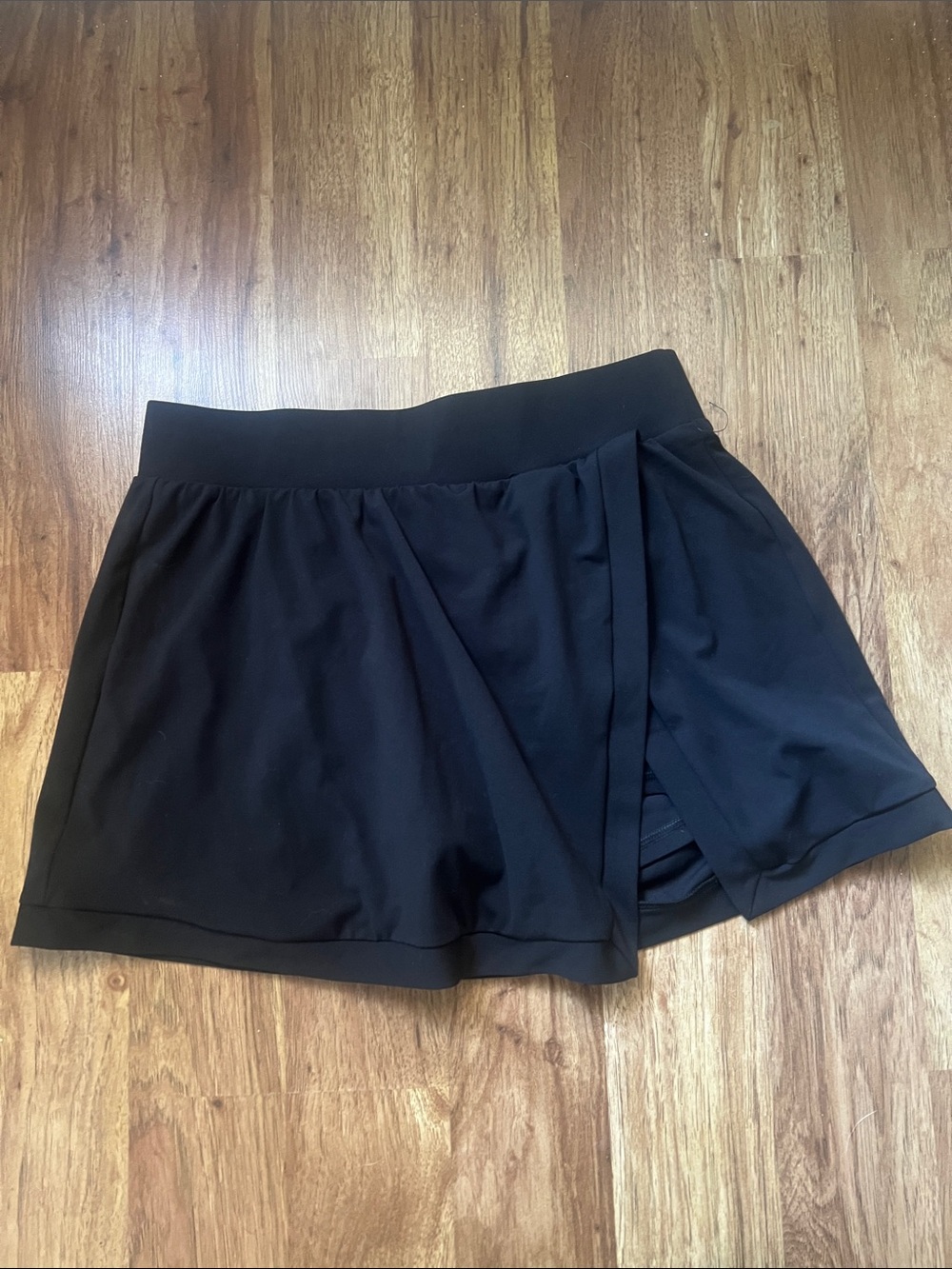 Velocity Black Athletic Skort with Built-In Shorts